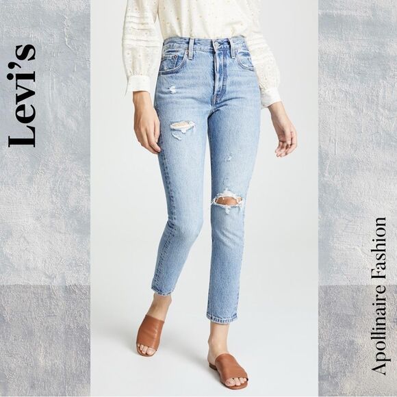 Levi's 501 Buttonfly High Rise Women's Light Blue Jeans Size 30 NWT - Picture 5 of 10